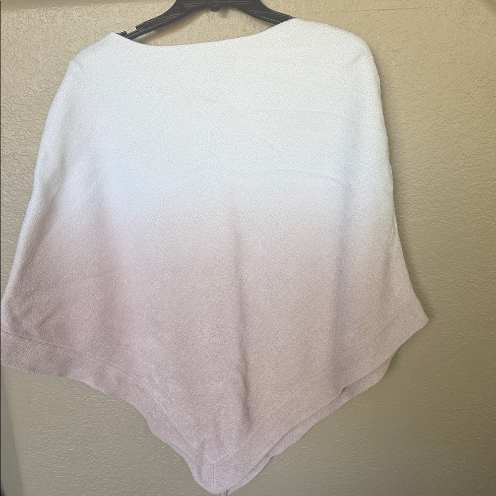 Barefoot Dreams Elegant Cream and Pink Gradient Women's Sweater poncho
